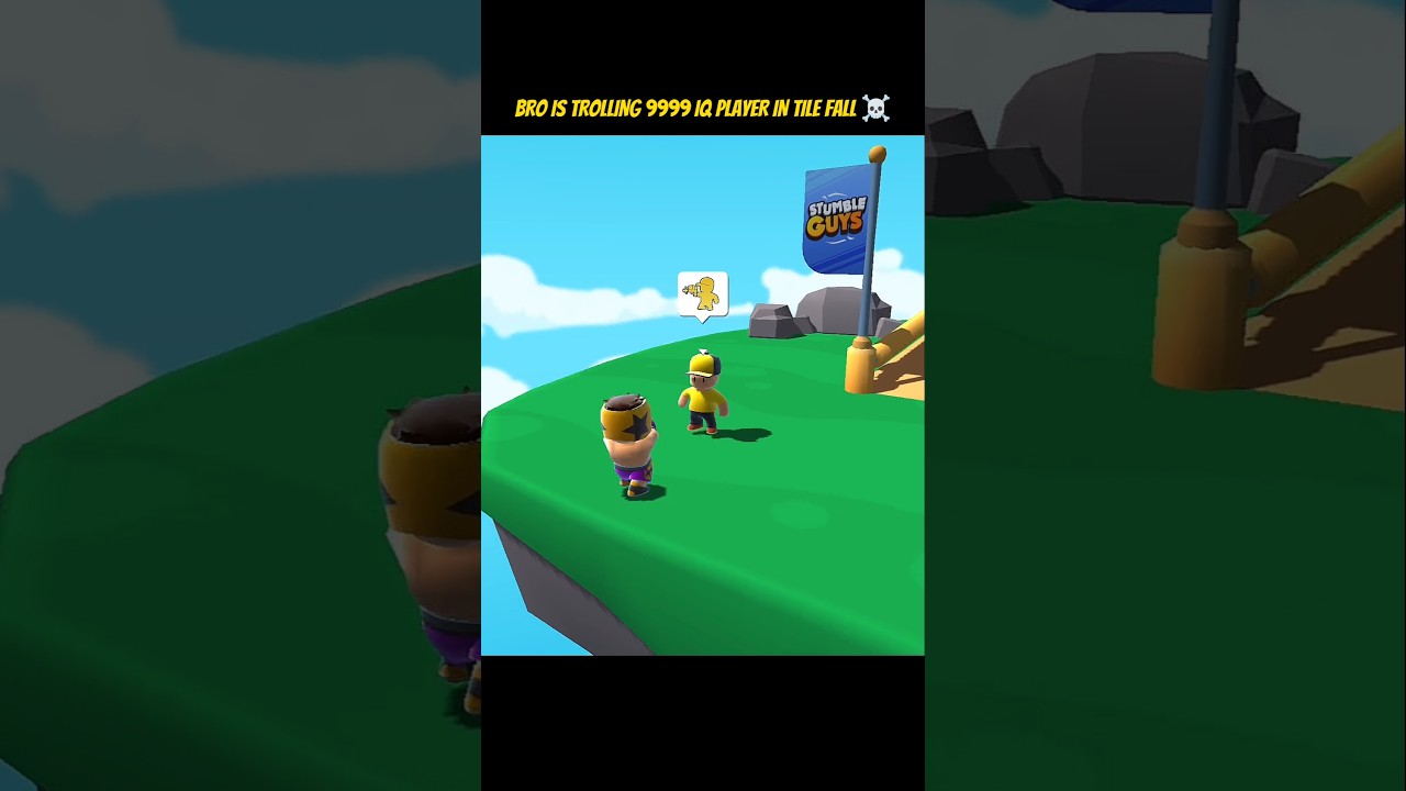 Bro Is Trolling 9999 IQ Player In Tile Fall ☠️ Stumble Guys 0.81.6 Update 🔥