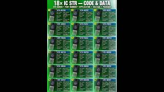 18x IC STR Series Code & Data Reference Guide: Part Numbers, Applications, Voltages, and Packages