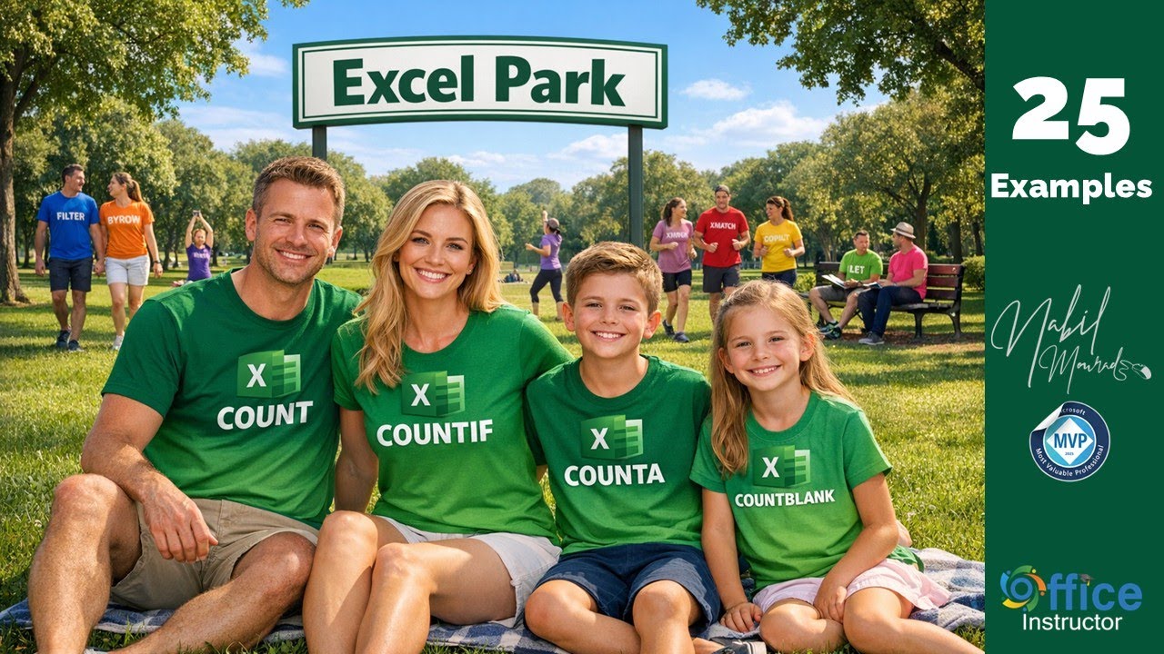 The COUNT Family at the Excel Park - 25 Examples - YouTube