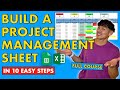 How to Build a Project Management Template in Google Sheets (Project Milestone Tracker) and Excel