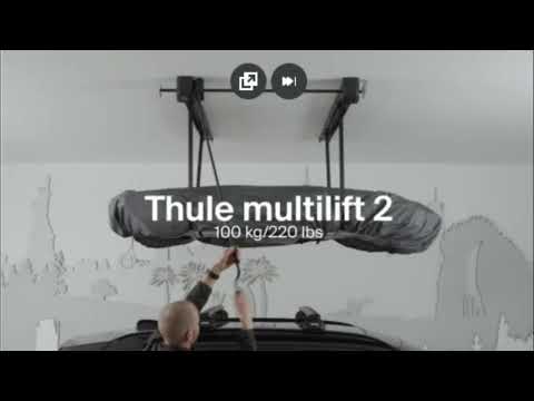 Подъемник бокса на потолок Thule MultiLift 2 (100кг) 572051, видео 1