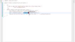 HOW TO GET LAST  MODIFICATION DATE OF A FILE USING JAVA