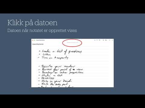 Apple Notes hvordan vise dato opprettet?
