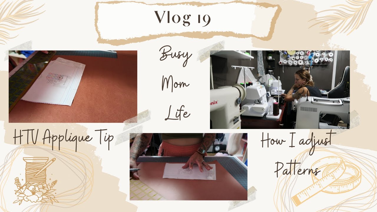 VLog 19*HTV Embroidery Applique Tip* How I adjust Patterns*Working on ...