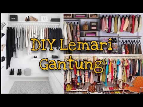 DIY Lemari  Gantung  Rak Baju Low Budget YouTube