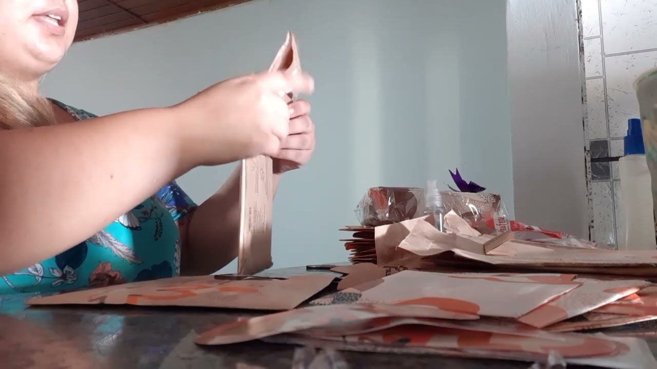 Criando sacolas -  Reaproveitando embalagem dos kit- Passo a passo!