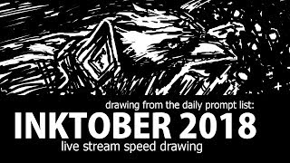 #Inktober 2018 Speed Drawing by Ameshin on Twitch Day 14 Clock #inktober2018