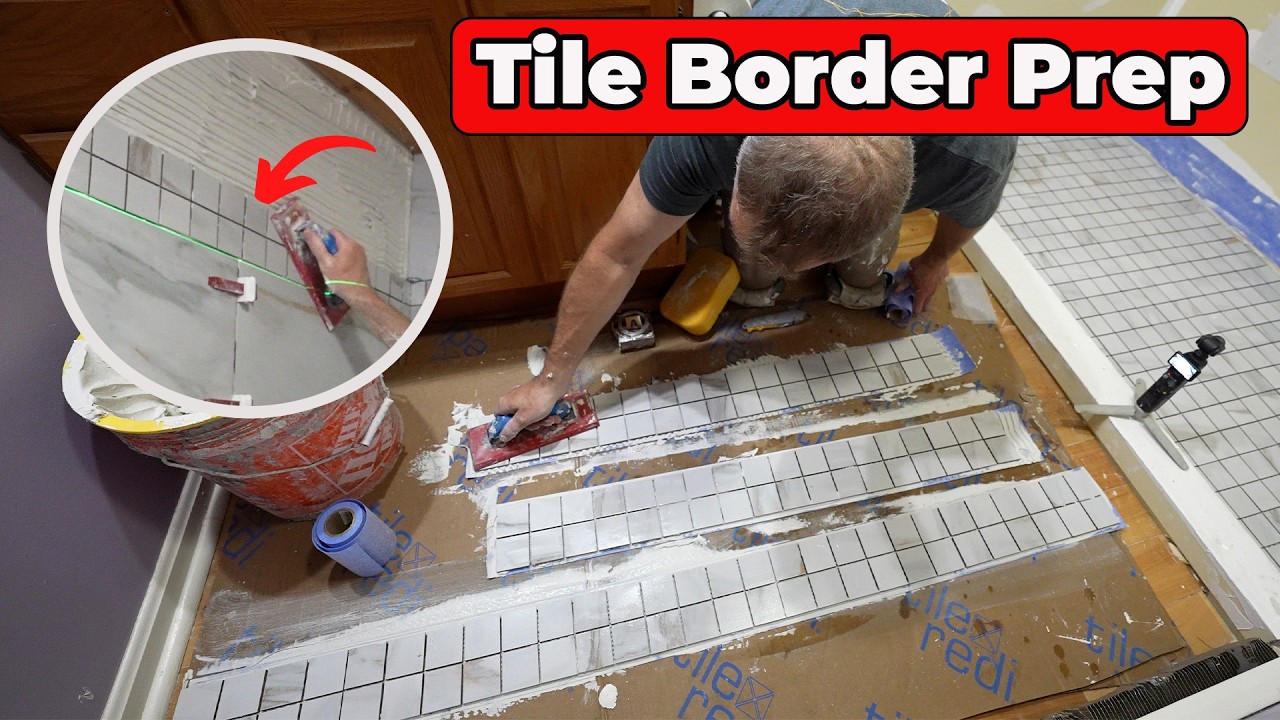 Tile Border Prep - YouTube