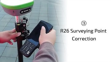R26 RTK GNSS Surveying with Rover, GNSS radio base station corrections service, for 1-2cm precision.