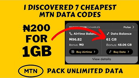 7 Codes To Get Cheaper Data From MTN | How To Buy Cheap Data Plan #cheapdata