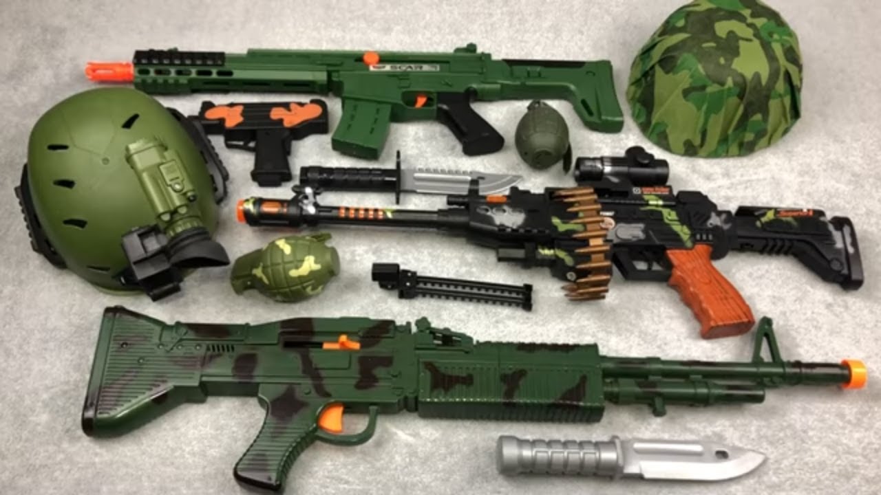 USA Army Toy Guns Box of Toys Military Weapons YouTube