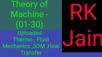 Lecture 1 || 30 questions (01-30) of Theory of Machine from RK Jain