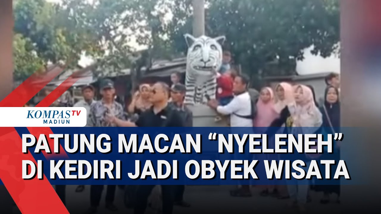 Patung Macan di Kediri Jadi Obyek Wisata Dadakan, Pengunjung Rela Tempuh Perjalanan 3 Jam