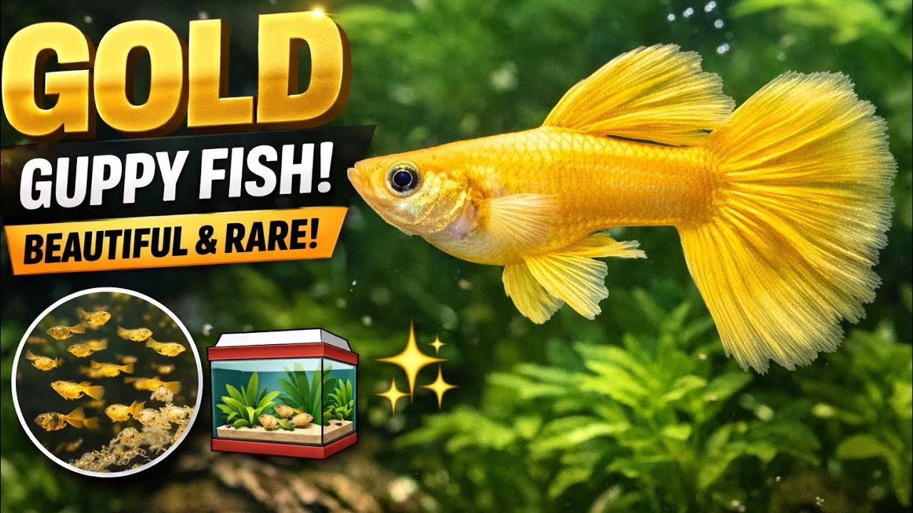 Golden Guppy Fish Beauty | Guppy Fish Aquarium Video