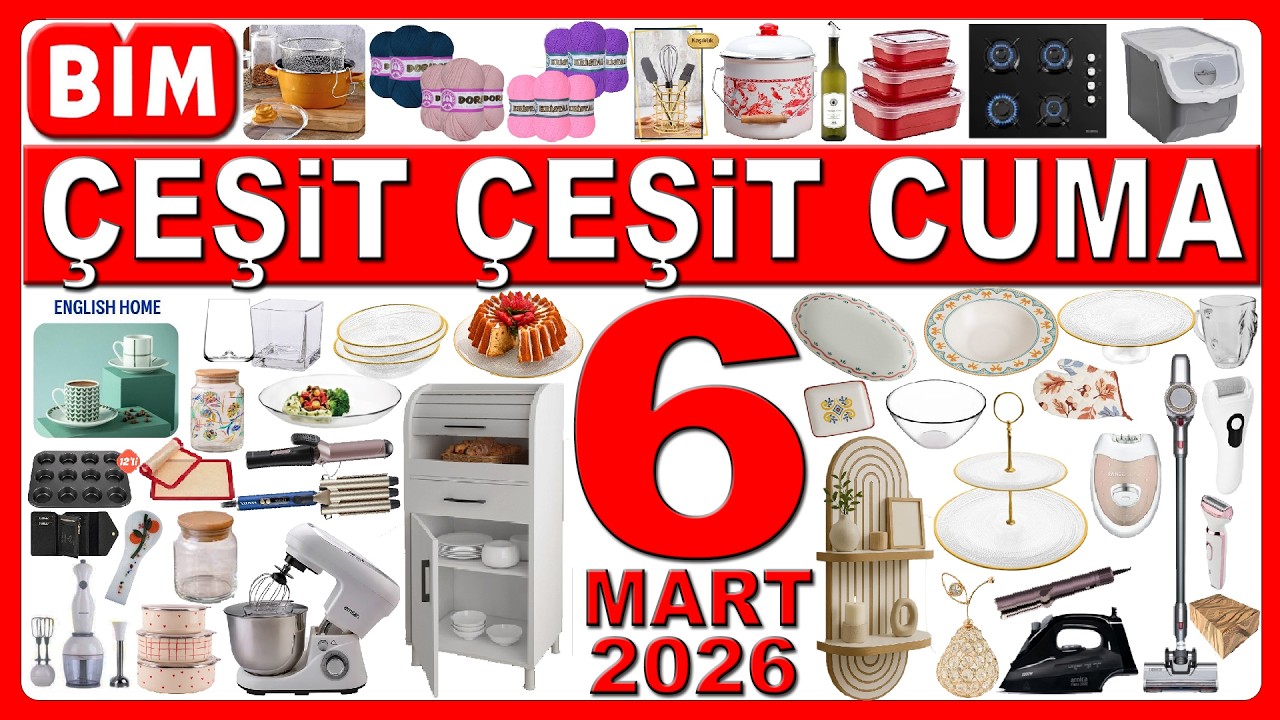 BİM DOPDOLU CUMA | EMAYE MUTFAK GEREÇLERİ | BİM ÇEYİZLİK AKTÜEL | BİM 6 MART 2026 KATALOĞU