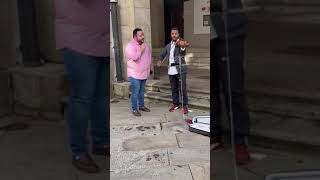 O sole mio callejero !!! #tenor #cantante #cuba #acoruña #galicia #violin #casual #musica #viral