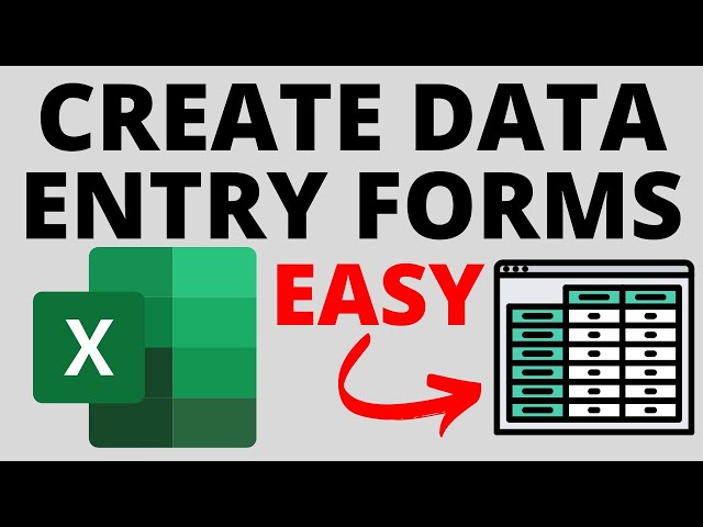 How to Create Data Entry Forms in Excel - EASY class=