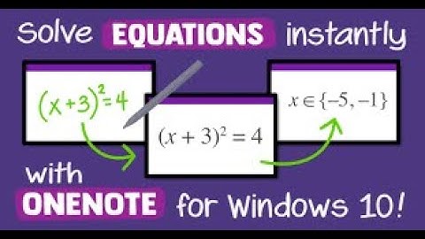How To - OneNote Math Problem Solution Solve math equations with Math Assistant in OneNote