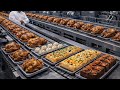 Inside the Kitchen Factory | Chef Making Focaccia & Chicken Product Production Process