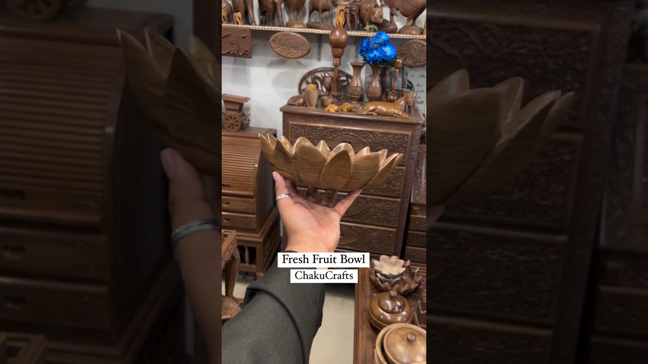 Wooden Fruit Bowl 😍|| Lotus shape  Fruit Bowl 🍁|| 