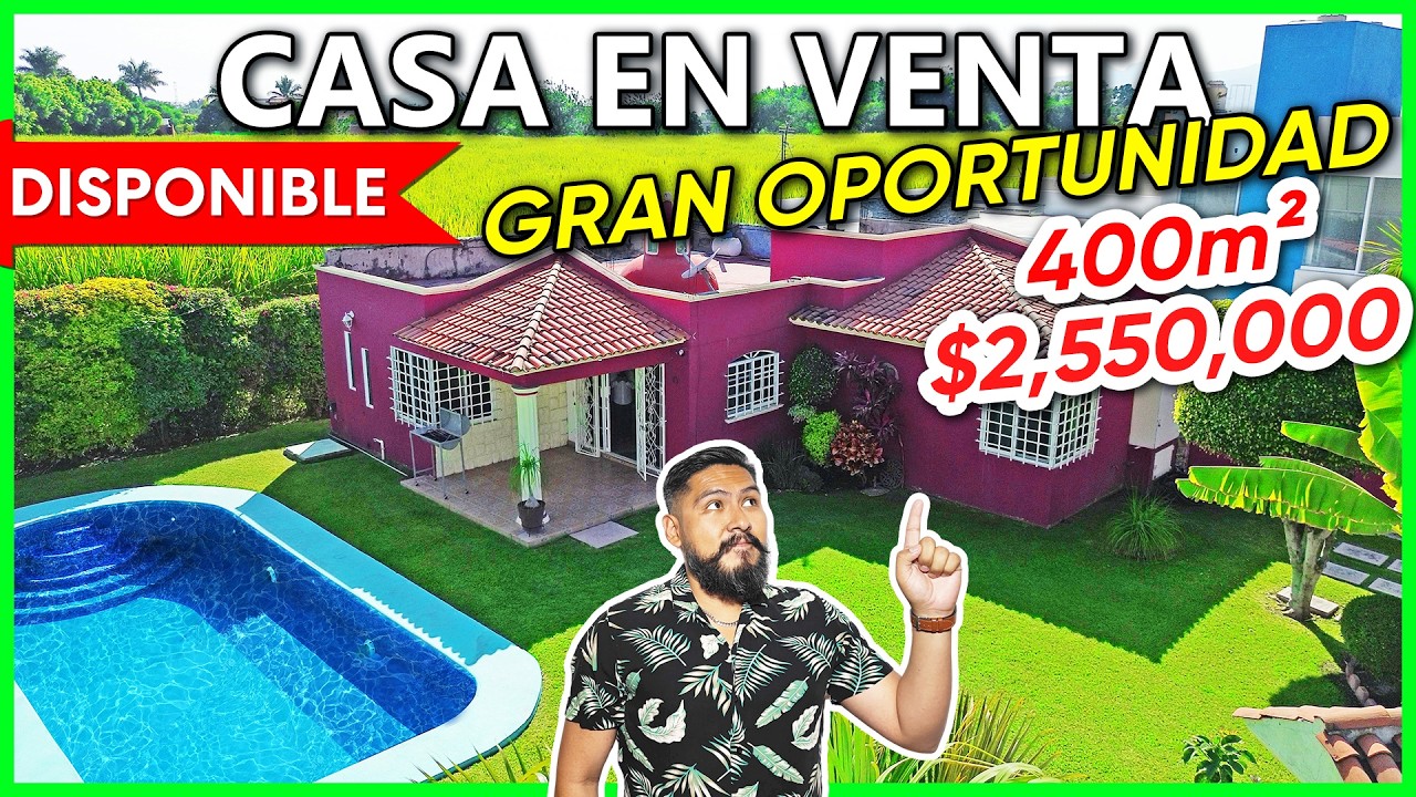 🔰Casa sola en venta en Morelos‼️$2,550,000 con piscina✅