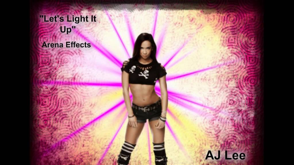 WWE - AJ Lee 4th Theme Song - Let's Light It Up (Arena Effects) + Download