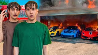 Dobre Twins Supercar Collection DESTROYED in Fire 😱 Ferrari &amp; Porsches Gone Overnight!