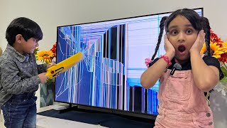 TV Toot gaya 😢 | Accident at Home | Story about Safe play!