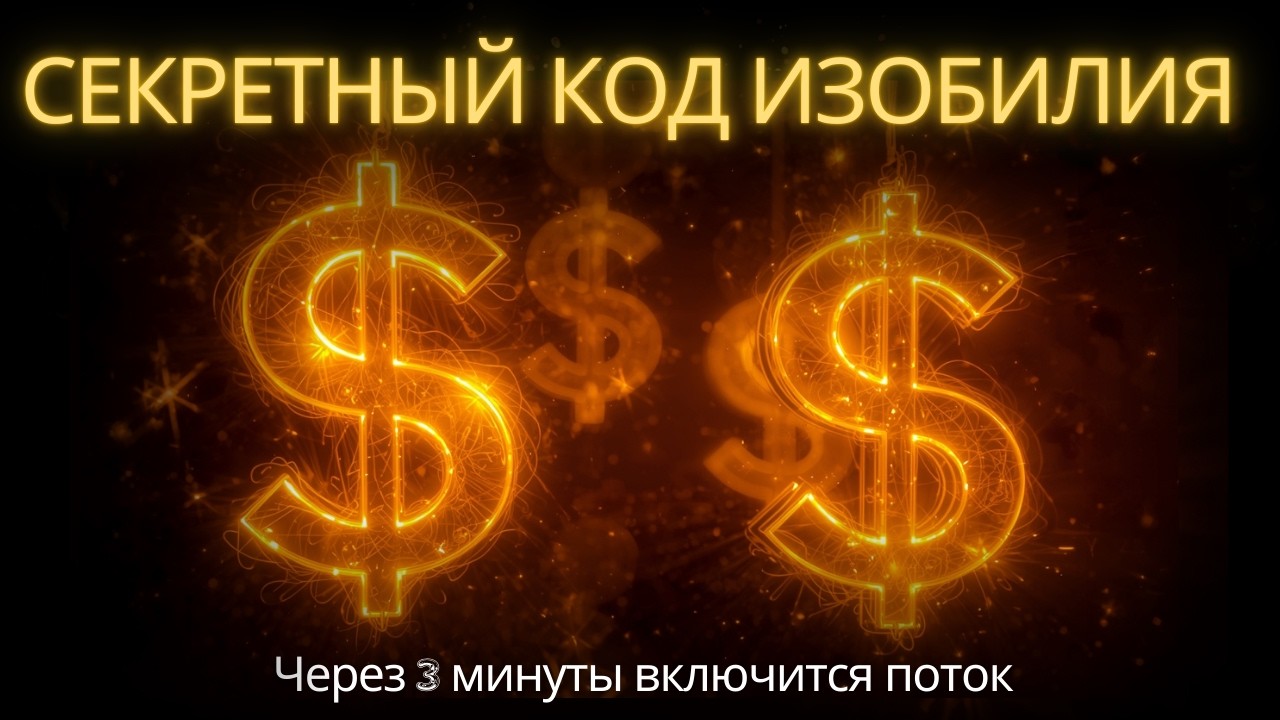 ⚡ СЕКРЕТНЫЙ КОД ИЗОБИЛИЯ: Через 3 минуты включится поток, который невозможно остановить