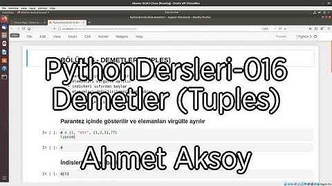 PythonDersleri-016 Demetler (Tuples) - Ahmet Aksoy