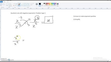 Quotient rule with negative exponents Problem type 1
