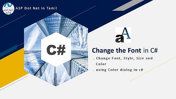 Style the Font in ASP.Net C# | Font Name,Font Style,Font Size, Font Color