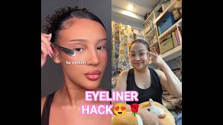 EYELINER SHADOW HACK using your old good spoon !!! #shorts