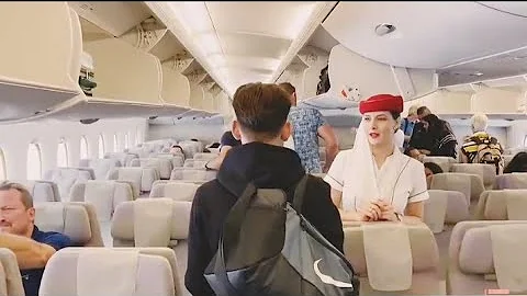 Emirates Airbus A380 -. Dubai To  Amsterdam ( Economy Class ) #therider1m