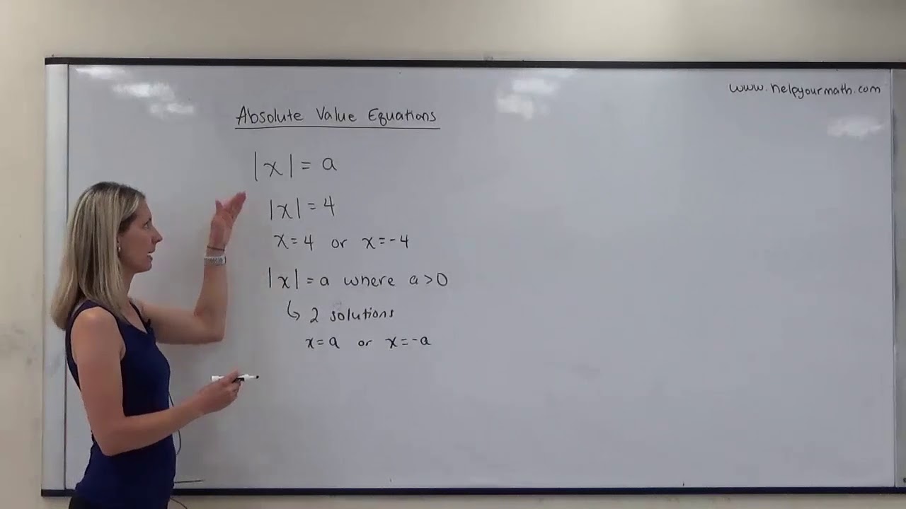 Introduction to Solve Absolute Value Equations - YouTube