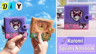 How to make kuromi squishy notebook at home _ DIY squishy notebook