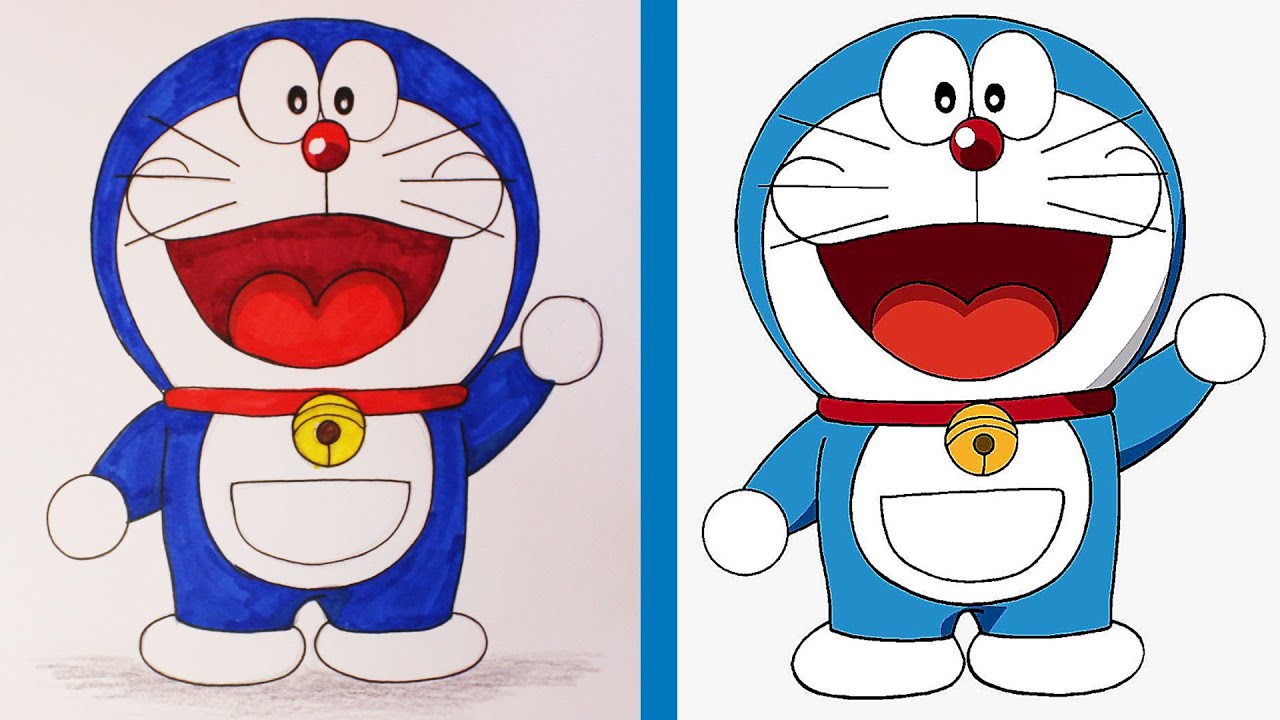  Doraemon Drawing  Painting Coloring How to Draw and Color 