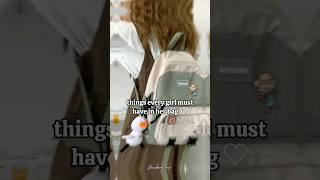 things every girl must have in her bag #schoolbag #school #schoollife #beautytips #glowuptips #bts