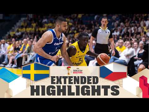 Sweden ๐ธ๐ช v Czechia ๐จ๐ฟ | Extended Highlights | FIBA Basketball World Cup 2027 European Qualifiers