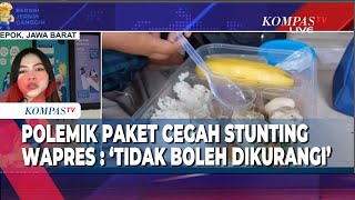 Polemik Paket Makanan Cegah Stunting Di Depok Tuai Polemik, Wapres : 'Tidak Boleh Kurangi !'