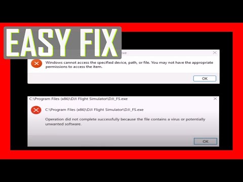 EASY FIX: Windows cannot access the specified device OR File contains a virus or unwanted software