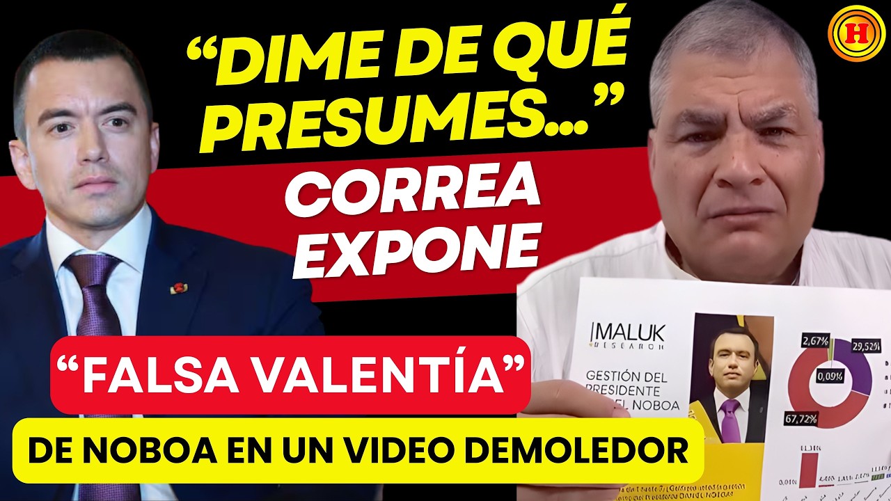 ¡RENUNCIA SI ERES MACHO! 👊 Correa acorrala a Noboa y lo reta a dejar la presidencia