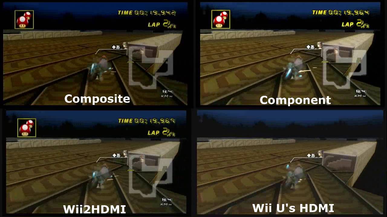 Elgato Video Recording Comparison Wii - Composite Component Wii2HDMI Wii U's HDMI - YouTube