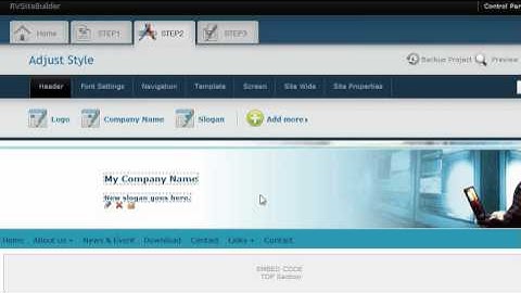 RVSiteBuilder 5 Tutorial Video 2 -- Editing Your Website Information