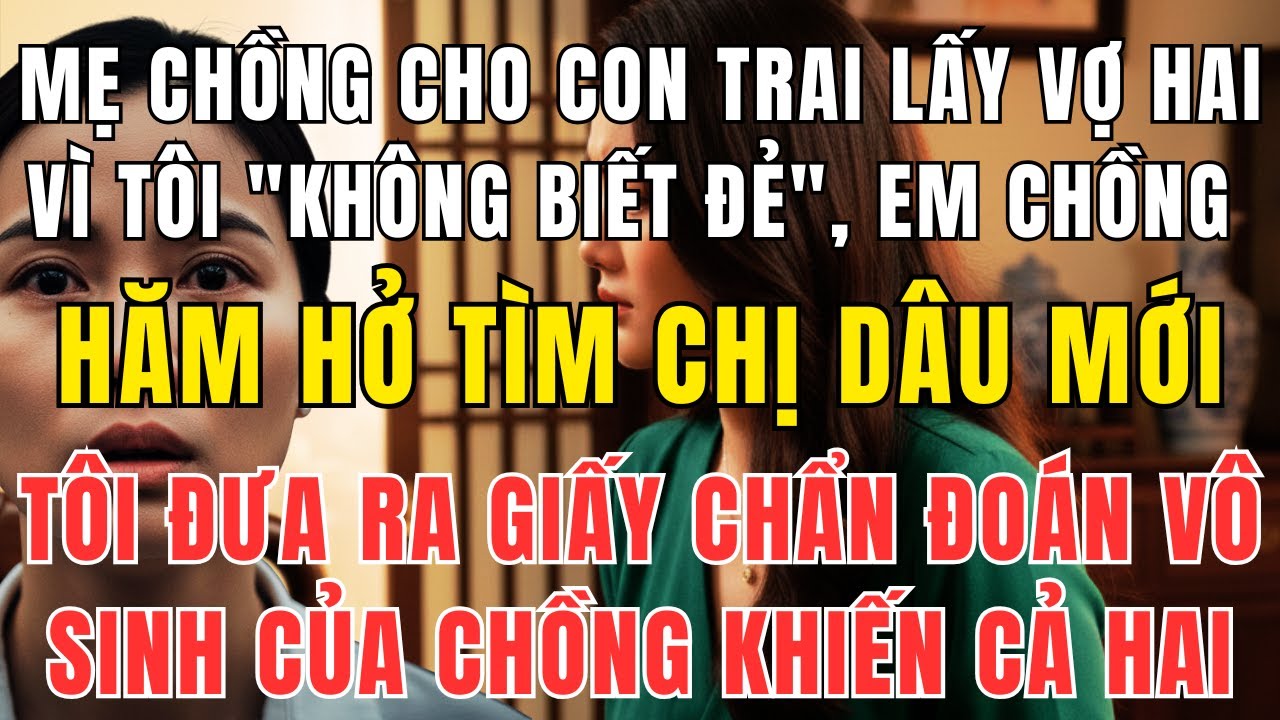Mẹ Chồng Cưới Vợ Hai Cho Chồng Tôi Vì Tôi Không Biết Đẻ – Tôi Đưa Giấy Chẩn Đoán Khiến Bà Câm Nín