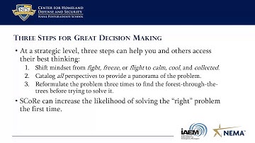 CHDS-NEMA-IAEM Webinar Series: Personal, Organizational and Community Resilience