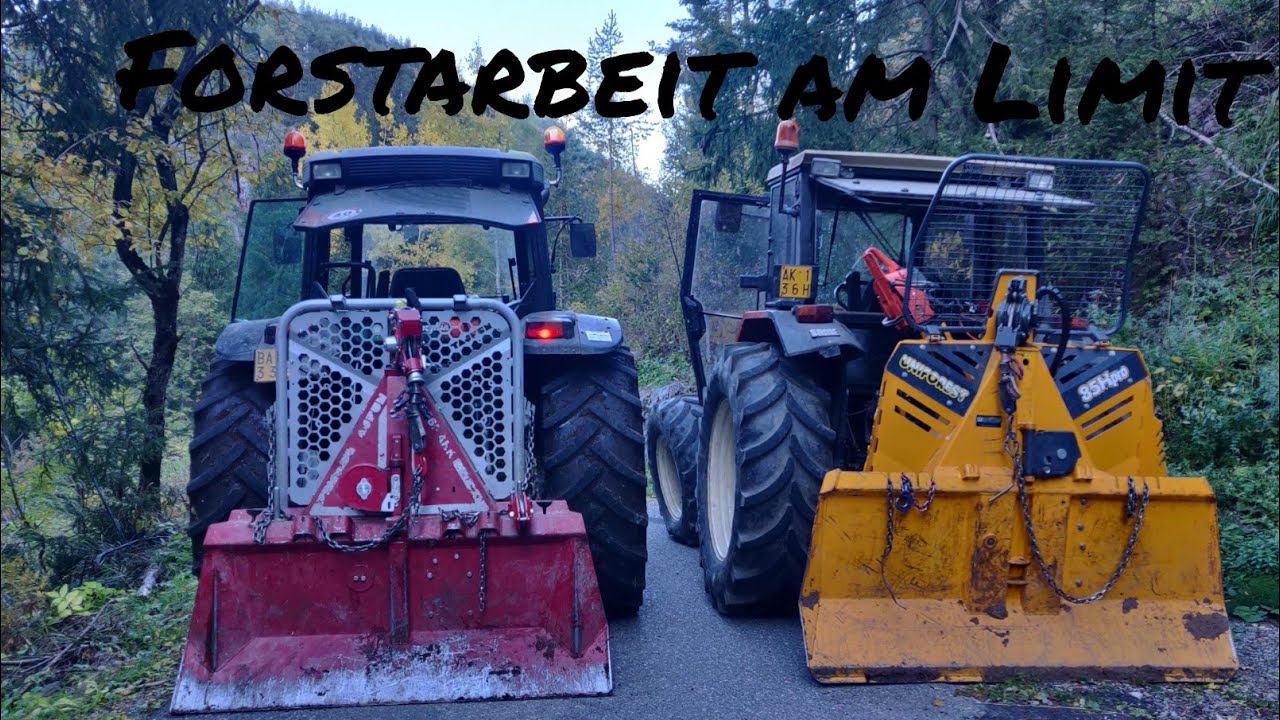 Fendt 412 und Uniforest 85G im harten Forsteinsatz