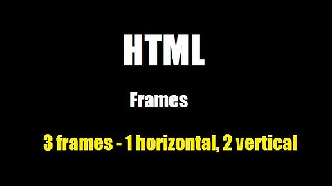 Frames: how to create three HTML frames (topbar, sidebar and content) - Tutorial 1
