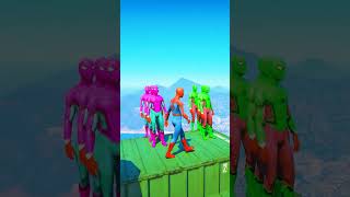 GTA 5 Epic Water Ragdolls Spiderman vs TEAM SPIDERMAN Jumps/Fails Ep.785 #shorts