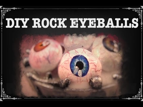 Rock EYEBALLS easy HALLOWEEN Craft Idea's  tutorial